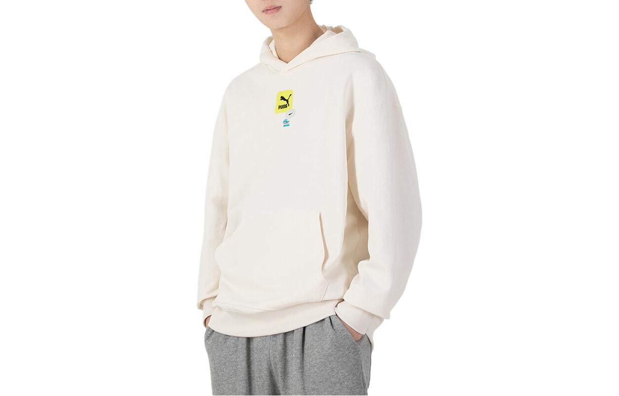 PUMA Oversize Trend Graphic Logo Hoodie 'White' 536061-65