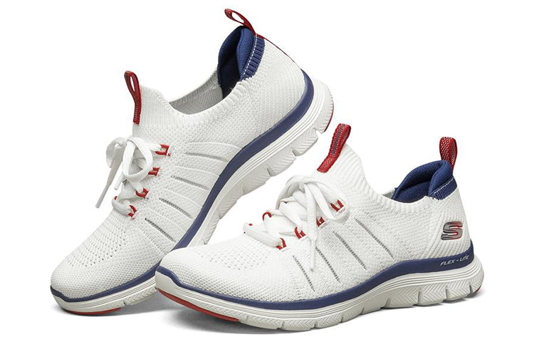 (WMNS) Skechers Flex Appeal 4.0 Low-Top White/Blue 149306-WNVR