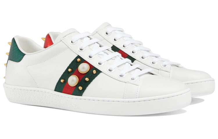 (WMNS) Gucci Ace Studded 'White' 431887-02JP0-9064