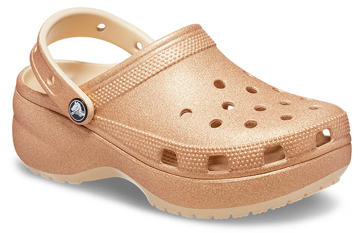(WMNS) Crocs Classic Glitter Clogs 'Orange' 207241-2DS