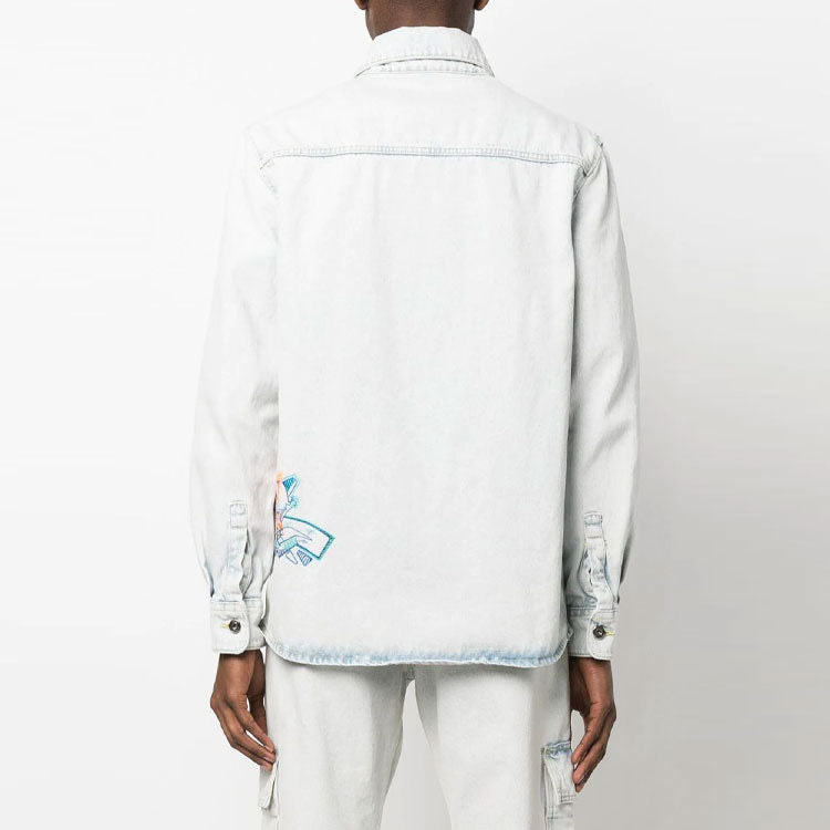 Off-White Graffiti Denim Shirt OMYD048S23DEN0014066