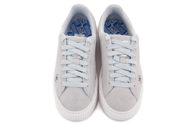 (WMNS) PUMA Platform Floral Sneakers Gray/Purple 370806-02
