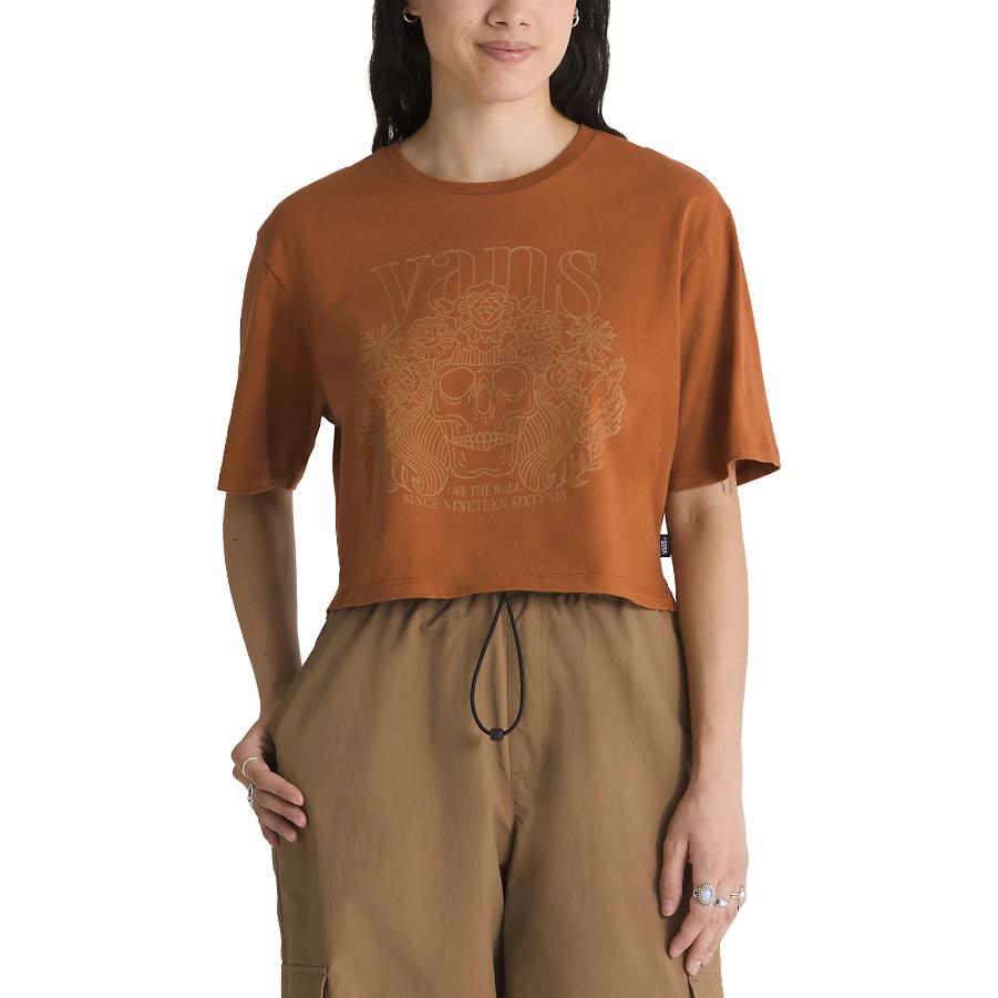 (WMNS) Vans Petal Pusher Crop Top T-shirt 'Orange' VN000K556KY