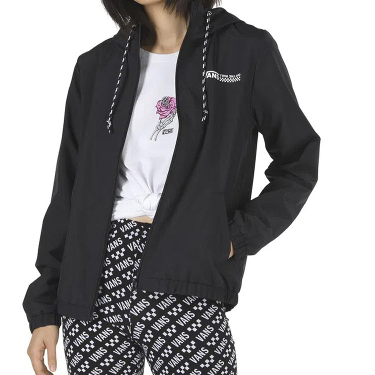 (WMNS) Vans Athleisure Casual Sports Hooded Jacket Black VN0A4CWTBLK