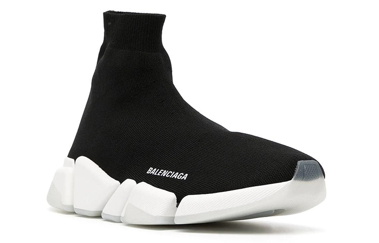 Balenciaga Speed 2.0 Trainers 'Rib-Knit Black' 654020W2DI21091