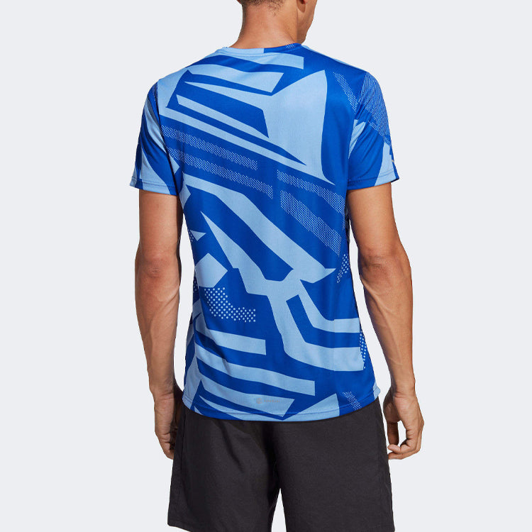 adidas Own The Run Seasonal Tee 'Lucid Blue' HR6608