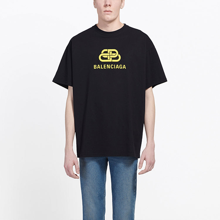Balenciaga Interlocked BB Regular Fit T-shirt 'Black' 578139TEV481361
