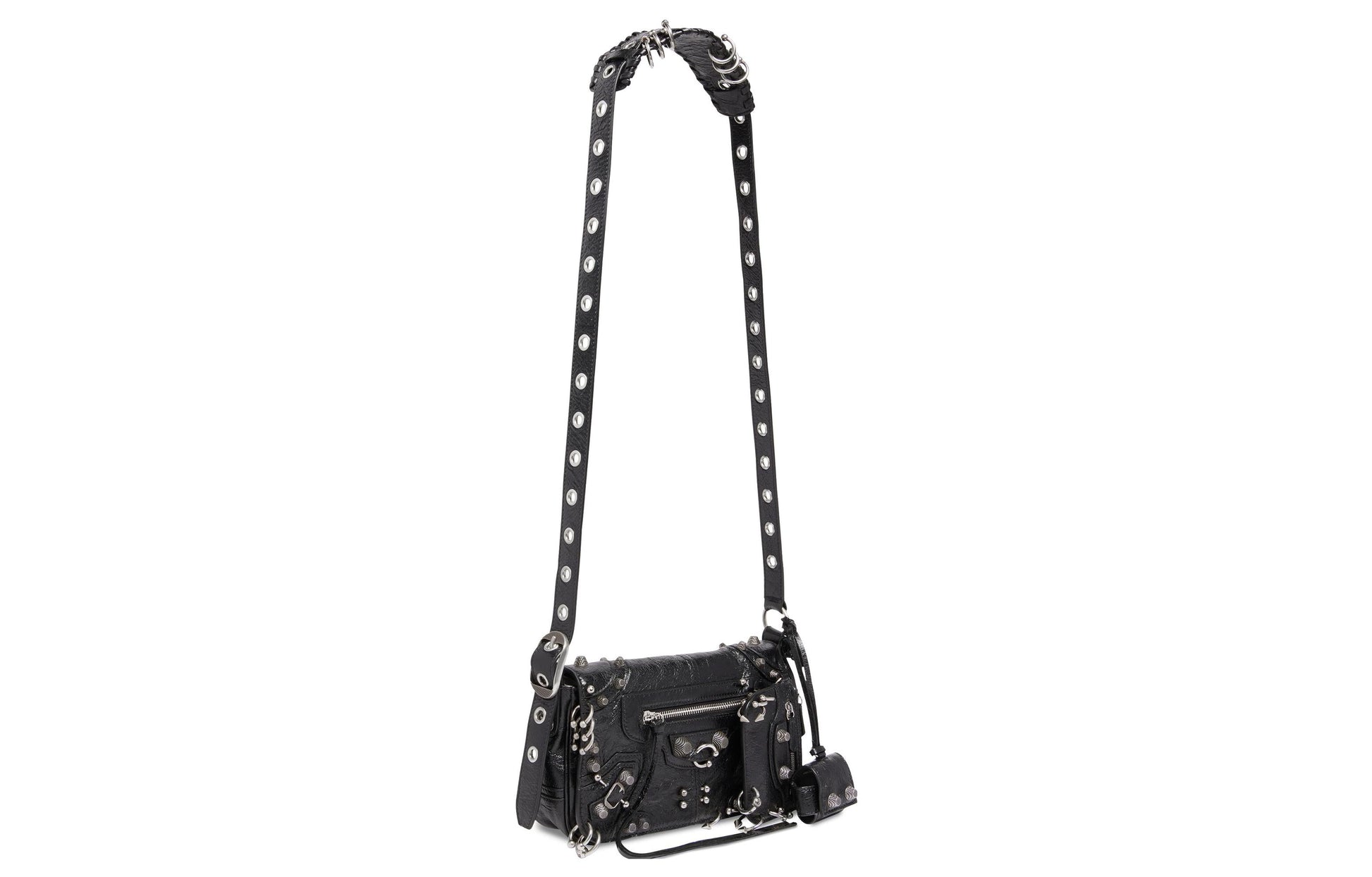 (WMNS) Balenciaga Le Cagole Xs Flap Bag With Piercings 'Black' 7190822AAE31000