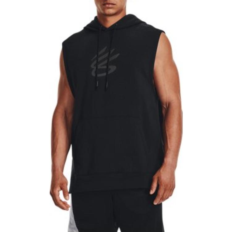Under Armour Curry Fleece Sleeveless Hoodie 'Black' 1374301-001