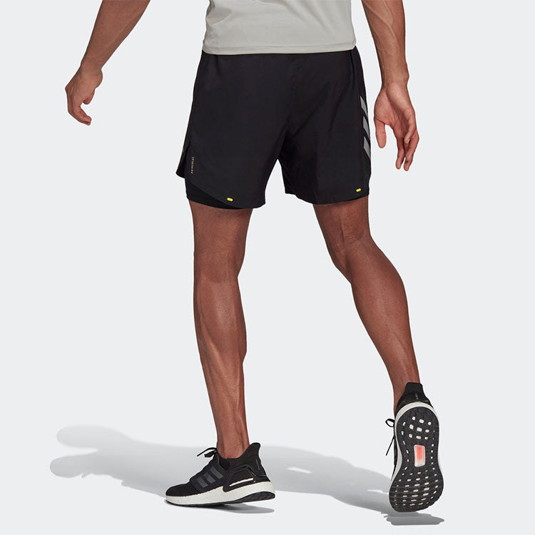 adidas P.blue Short M Reflective Logo Casual Running Sports Shorts Black GD5706