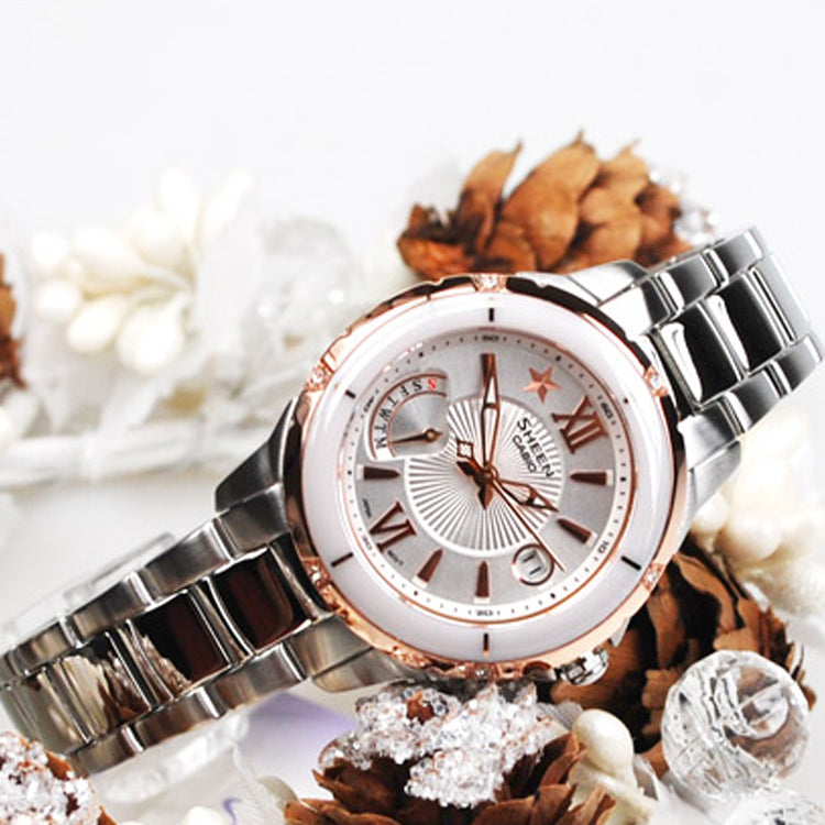 CASIO Waterproof Stainless Steel Strap Silver Analog SHE-4505SG-7ADR