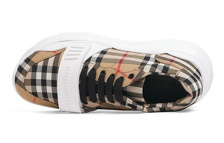 (WMNS) Burberry Vintage Check Cotton Sneakers 'Beige White' 80202811