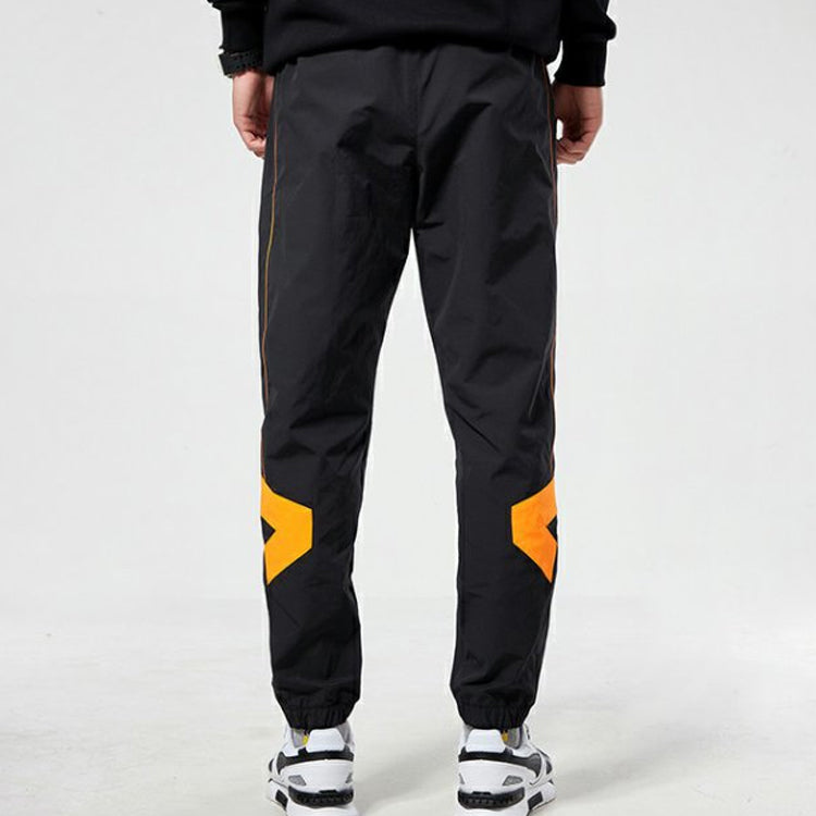 New Balance Logo Print Pants Asia Sizing 'Black Orange' AMP11328-BK