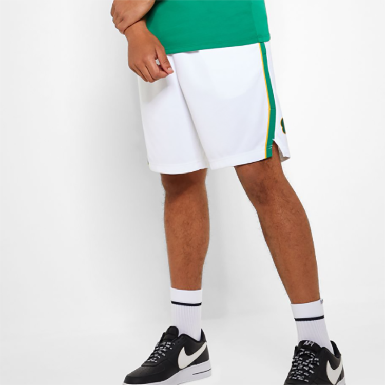Nike NBA City Edition Swingman Boston Celtics Shorts White Green 912078-100