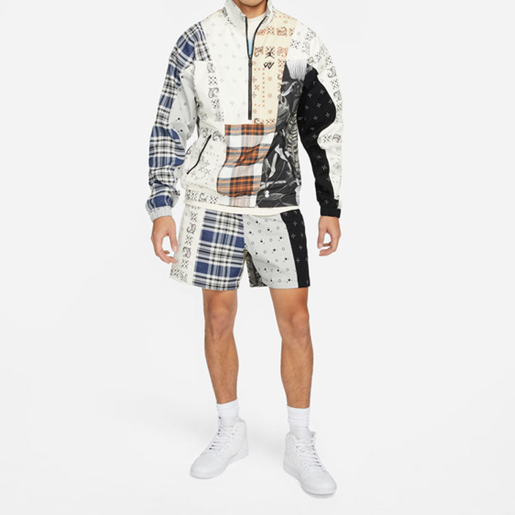 Air Jordan SS22 cashew Plaid Pattern Casual Sports Shorts Asia Sizing 'Multicolor' DO2508-133