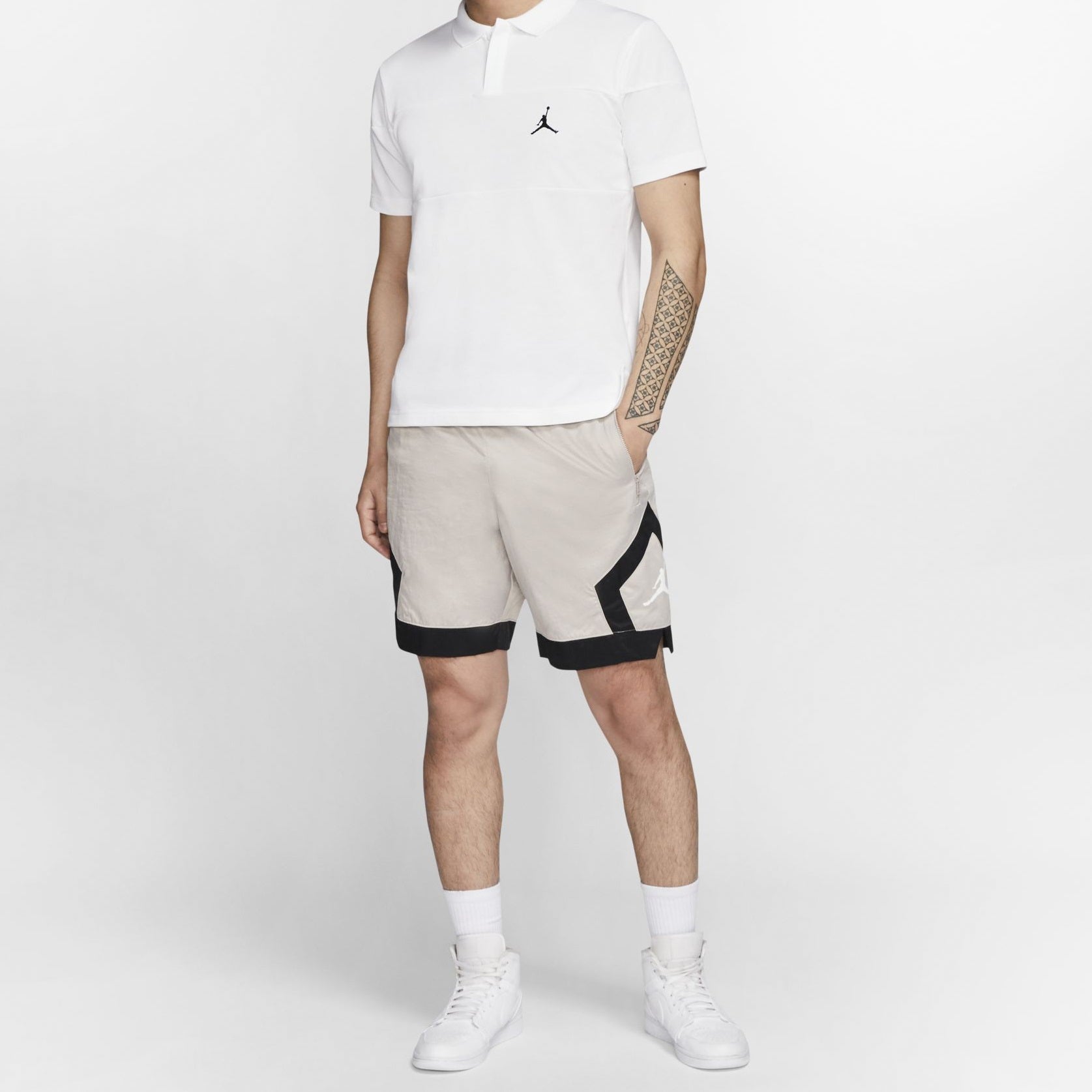 Air Jordan Jumpman Sports Short Sleeve Polo Shirt 'White' CJ4705-100