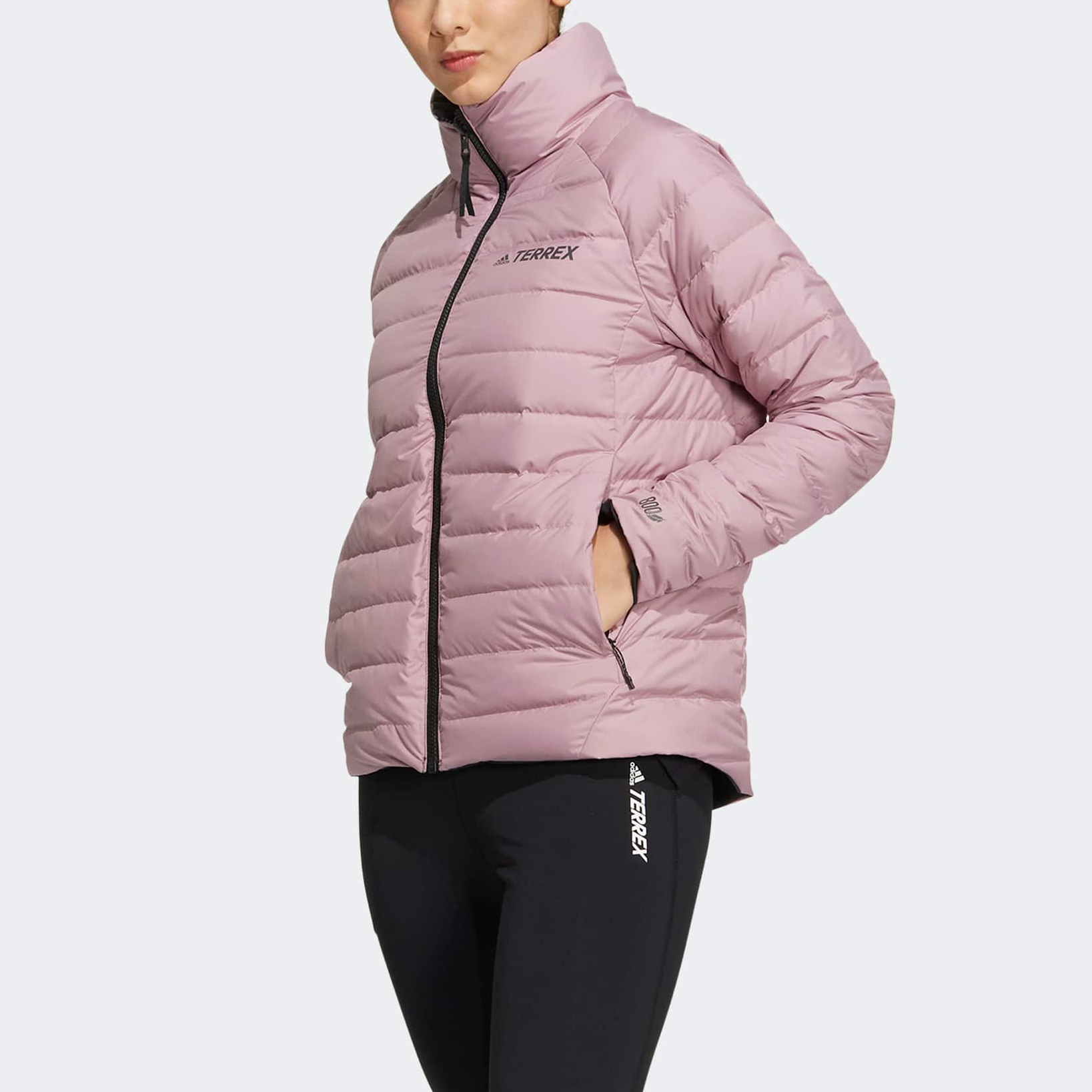 (WMNS) adidas Long Down Jacket Asia Sizing 'Pink' HN1999