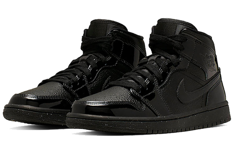 (WMNS) Air Jordan 1 Mid Patent 'Triple Black' BQ6472-003