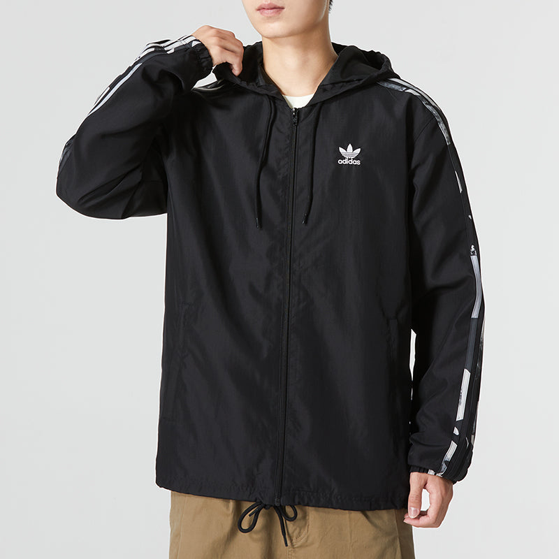 adidas originals Camo Series Windbreaker Jacket 'Black' HK5139