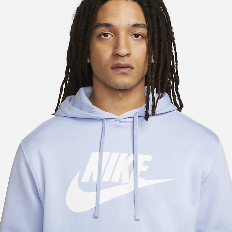 Nike Sportswear Club Fleece Graphic Pullover Hoodie 'Light Marine' BV2973-548
