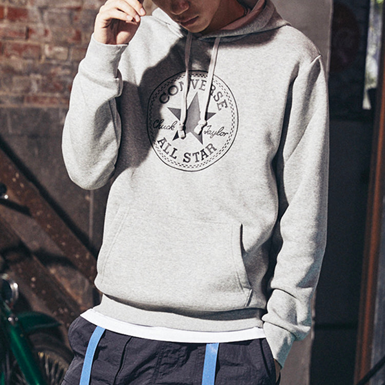 Men's Converse Logo Printing Casual Sports Knit Gray 10022802-A02