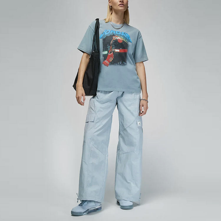 (WMNS) Air Jordan (Her)itage Graphic T-Shirt 'Ozone Blue' FB5138-031