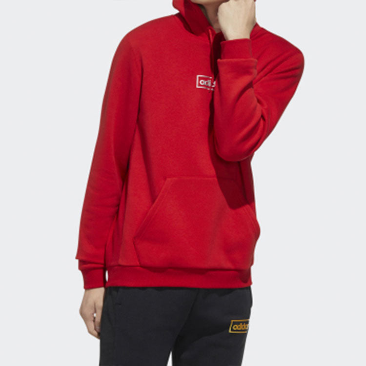 Men's adidas neo Series Small Logo Suede Red Pullover GD9882
