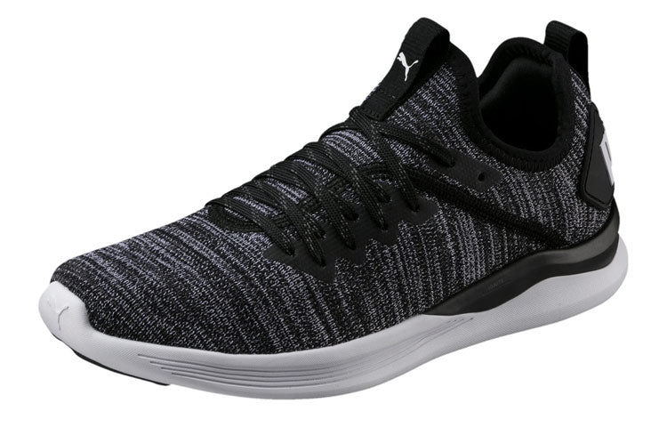 (WMNS) PUMA Ignite Flash Evoknit Low Running Shoes Black/Grey 190511-01