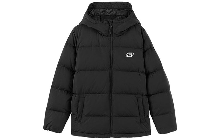 Skechers Solid Color Sports Casual Hooded Down Jacket 'Multi-Color' L420M146