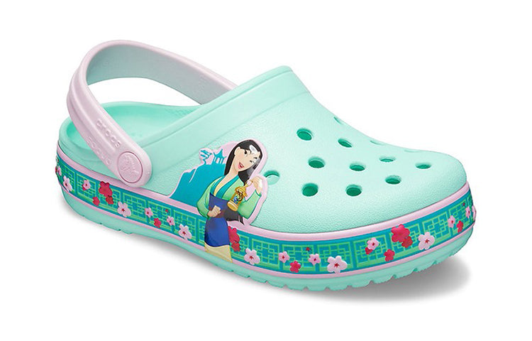 Crocs Funny Pattern Small Crocs Outdoor Sports Big Boys Mint Green Sandals 206155-3P7