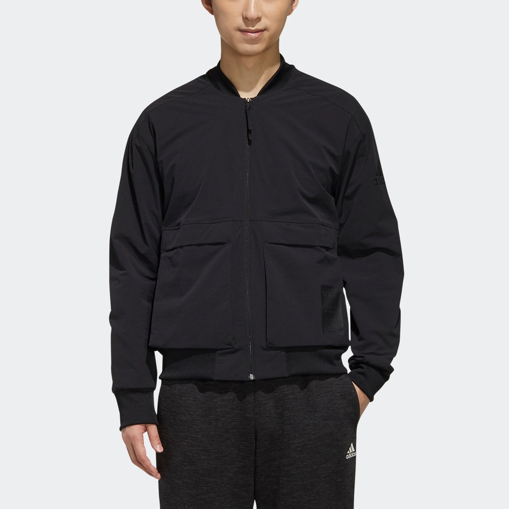 Men's adidas Pocket Zipper Sports Black Jacket EH3750