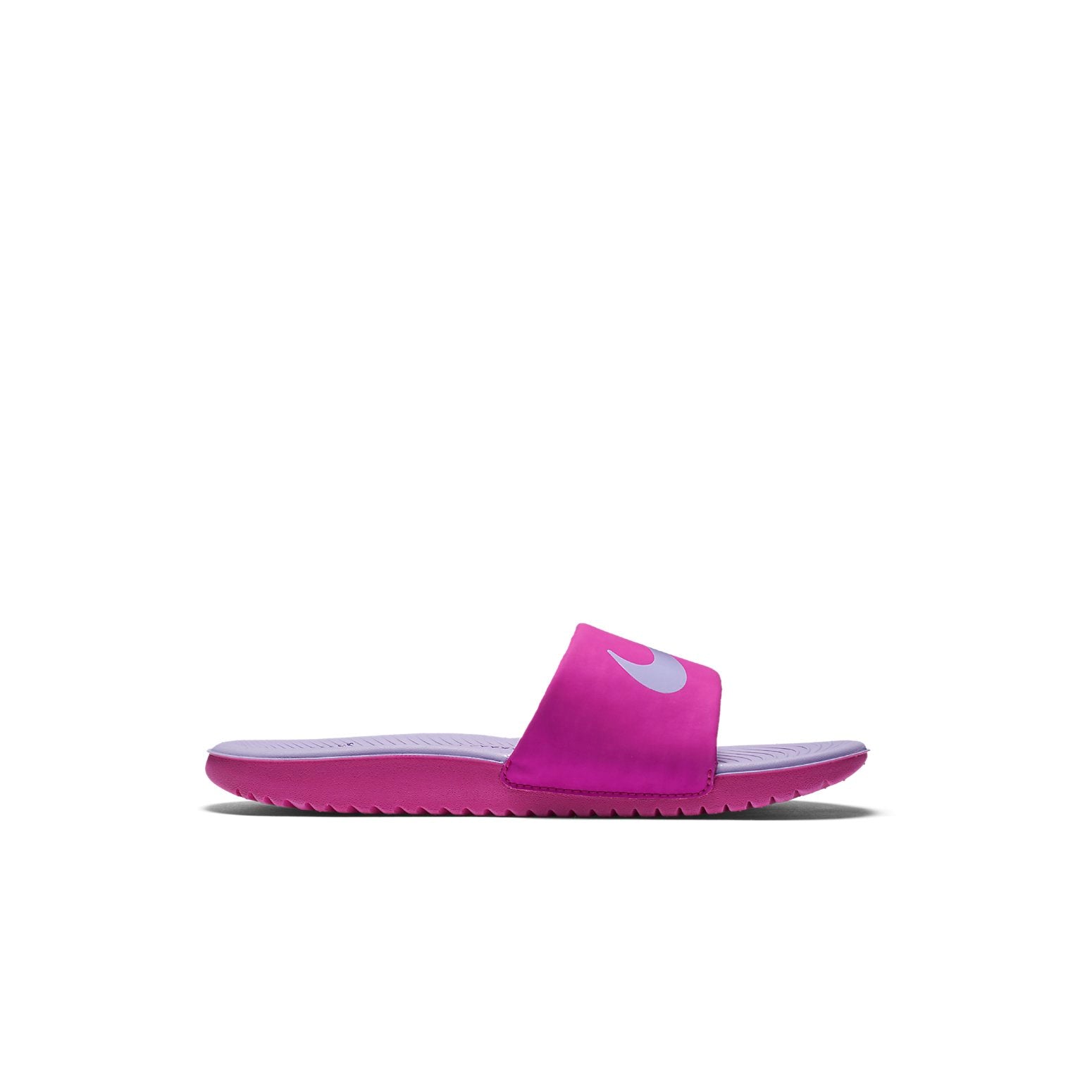 (GS) Nike Kawa Slide Soft Sole Cozy Flat Heel Sports Slippers Gray Pink 819353-601