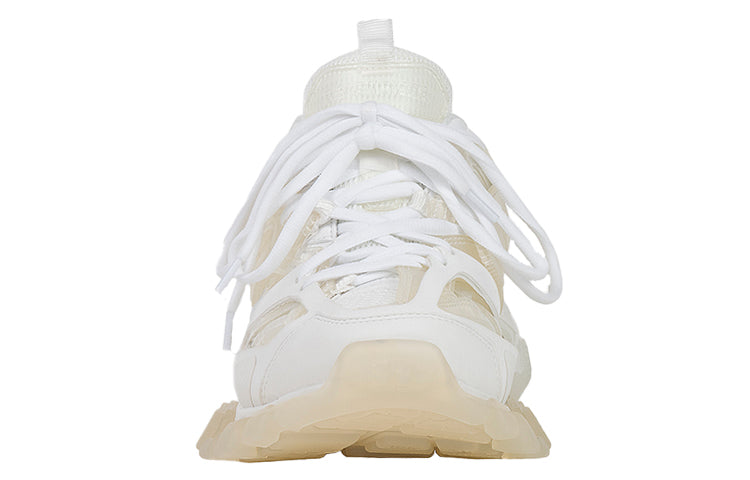 Balenciaga Track Clear Sole Low Mesh Nylon Sneakers White 647742W3BM19000