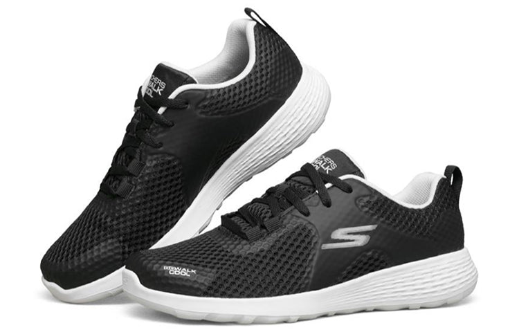(WMNS) Skechers Go Walk Cool Sports Shoes Black/White 667081-BKW