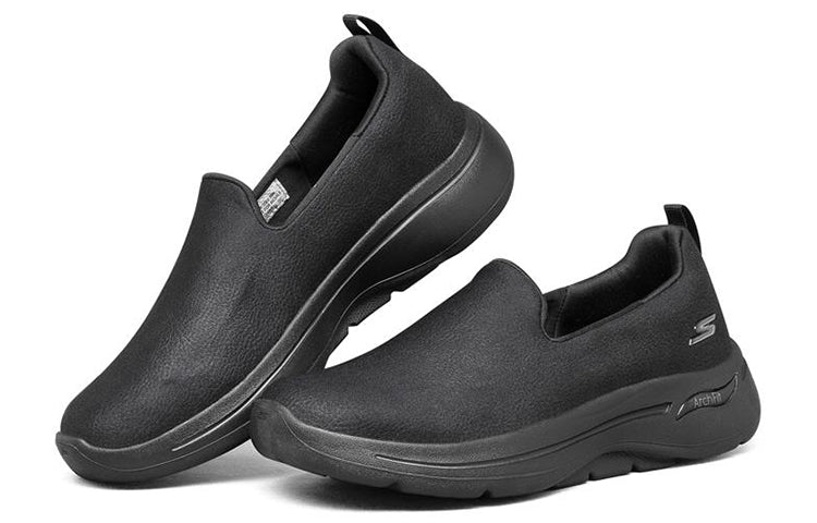 (WMNS) Skechers Go Walk Arch Fit Slip on 'Triple Black' 124411-BBK