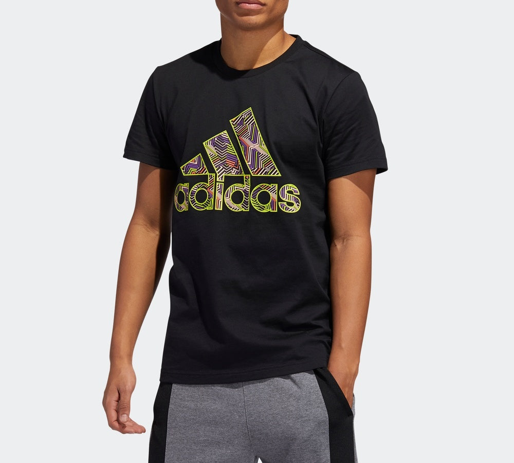 adidas Apac Smr Bos Round-neck Sports Short-sleeve Tee Men Black GK1703