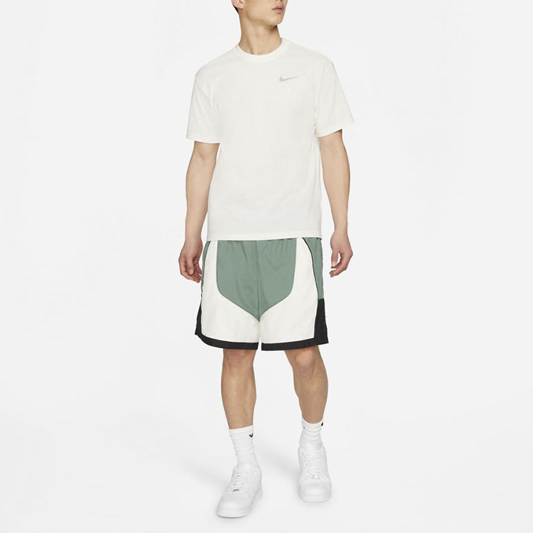 Nike Back Printing Sports Round Neck Short Sleeve Creamy White DD0826-901
