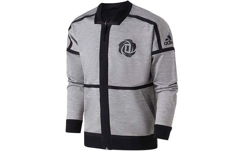 adidas Zne Icon Jckt Basketball Sports Reversible Woven Jacket Black Gray DY3233