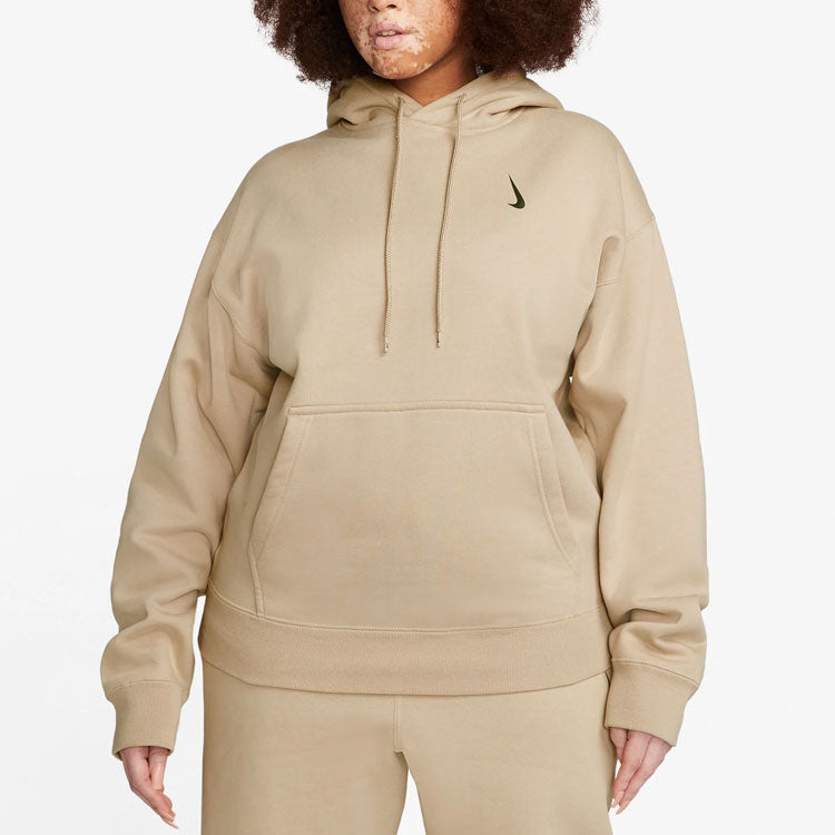 Men's Nike x Billie Eilish Crossover Solid Color Cotton Hooded Long Sleeves Us Edition Brown DQ7750-202