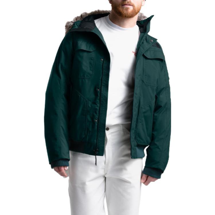 Men's THE NORTH FACE Gotham With Down Feather Hooded Jacket Green NF0A33RGD7V