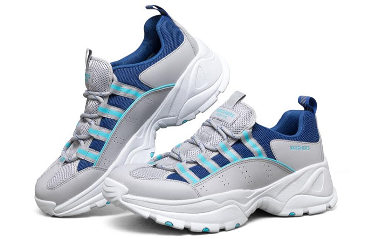 Skechers Kozmiks Running Shoes Blue/Grey/White 888017-GRY