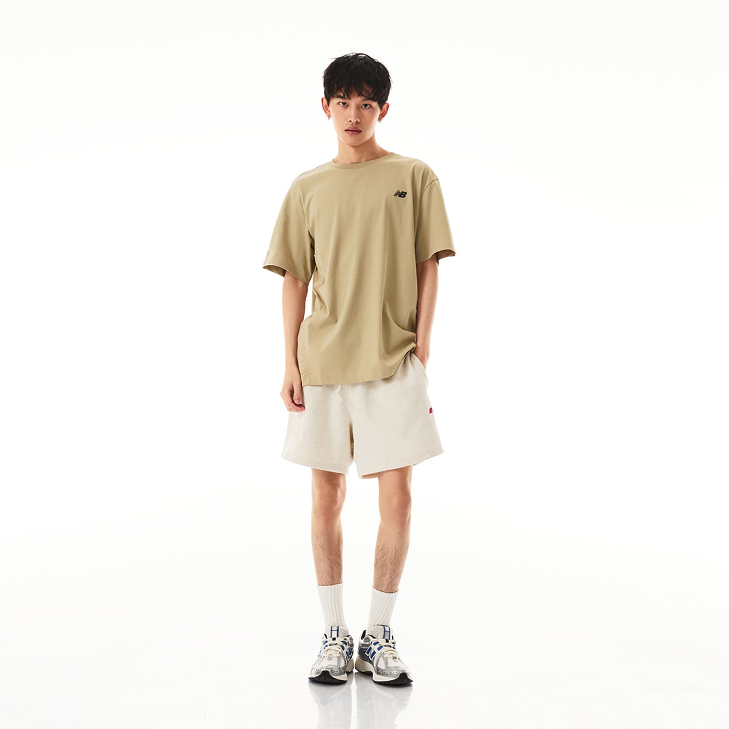 New Balance NB Small Logo T-Shirt Asia Sizing 'Beige' NEE24081-BWN