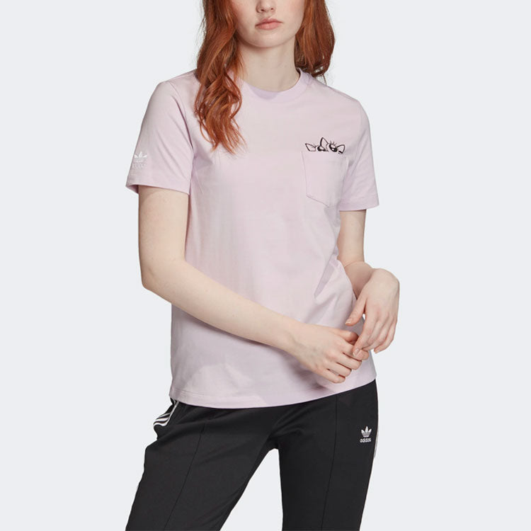 (WMNS) adidas originals Graphic Tee For Pink GK5164