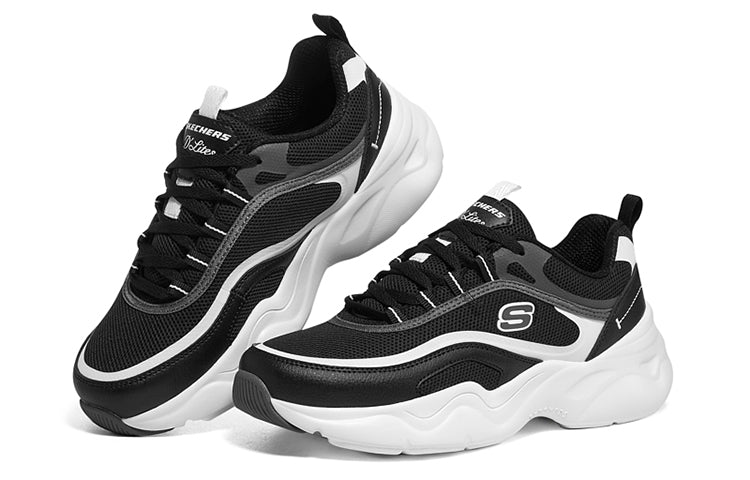 (WMNS) Skechers D'Lites Airy 3.0 'Black White' 896076-BKW