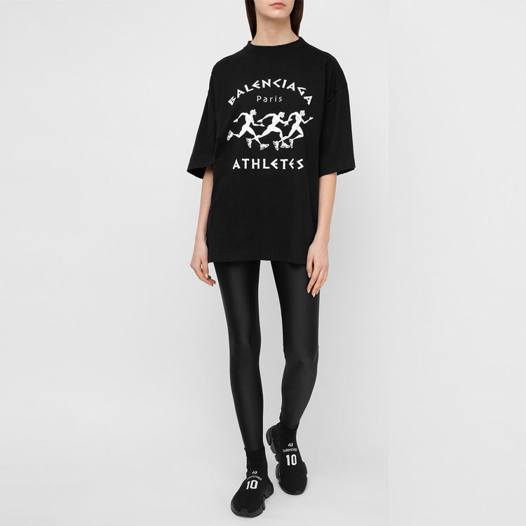 Balenciaga Printing Round-neck Black 641532TJVK61070