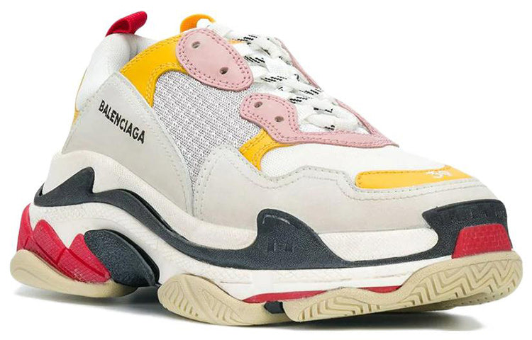 (WMNS) Balenciaga Triple S Sneakers 'White Yellow' 517335W09O59035
