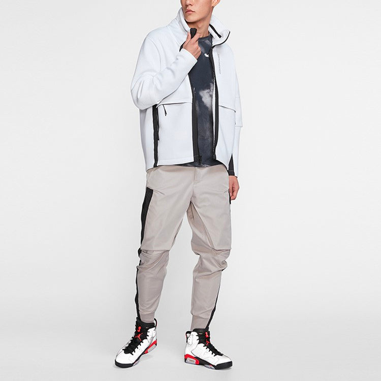 Air Jordan Air 23 Engineered Colorblock Zipper Stand Collar Jacket White BQ5766-100