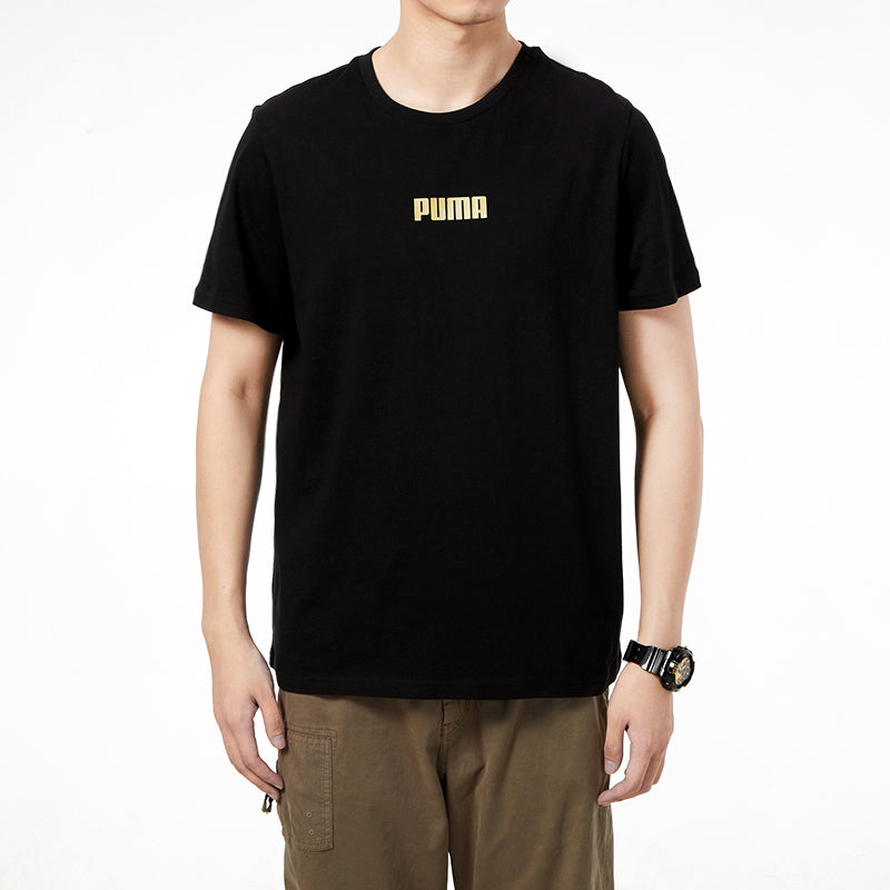 PUMA Alphabet Printing Casual Sports Short Sleeve Black 847651-01