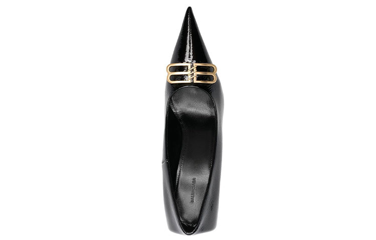 (WMNS) Balenciaga Square Knife BB 80mm Pumps 'Black Shiny Lambskin' 694712WBD821080