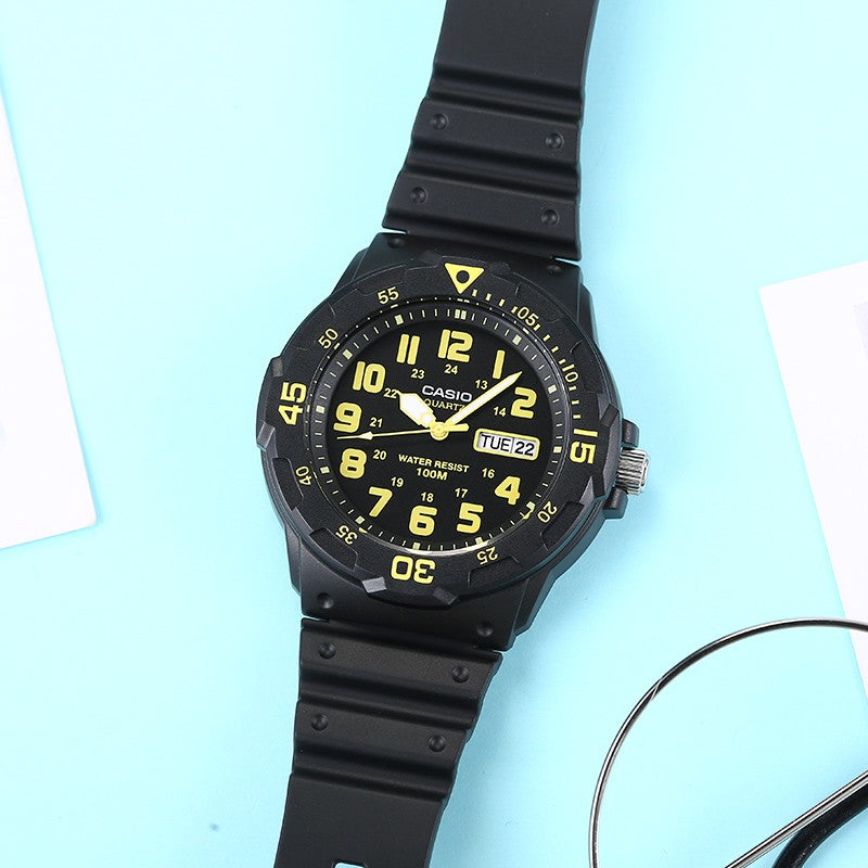 CASIO Waterproof Sports Quartz Mens Black Analog MRW-200H-9B